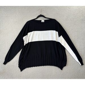 Planet by‎ Lauren G Sweater Womens OS Ribbed Hem Cotton Modal Oversized Tunic